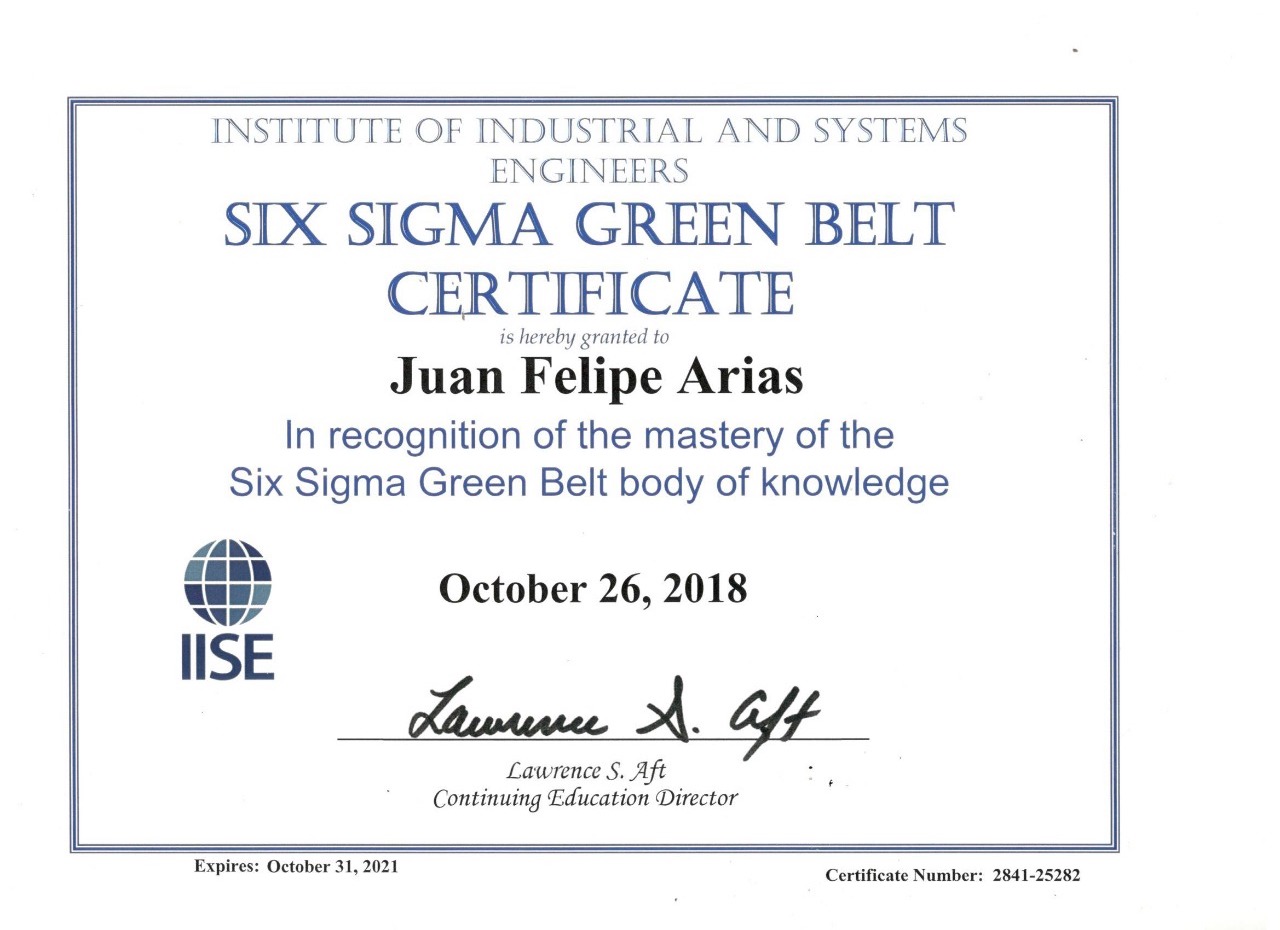 Six Sigma Green Belt